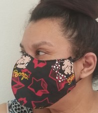 FACE MASK BETTY BOOP FABRIC Washable Print Fabric make USA