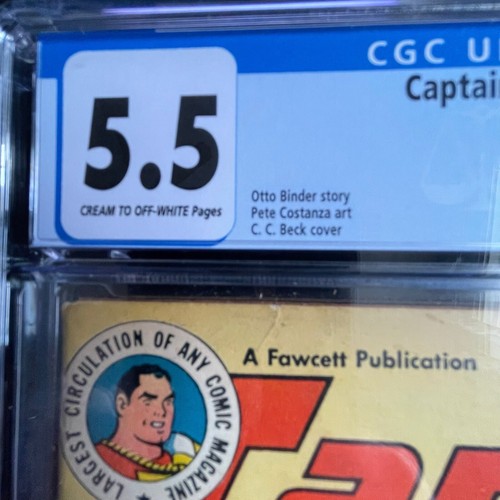 Captain Marvel Adventures #76 CGC 5.5 Fawcett Comics Golden Age CRM/OFWHT Pages - Picture 3 of 5