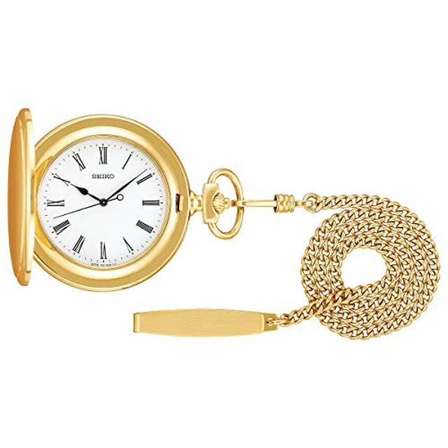 2019 SEIKO watch Pocket watch with gold case lid with chain SAPQ008 for