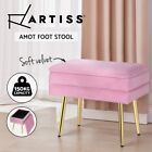 <!--F#f_0-->Artiss Ottoman Storage Foot Stool Vanity Bench Velvet Foot Rest Padded Seat Pink<!--F/-->