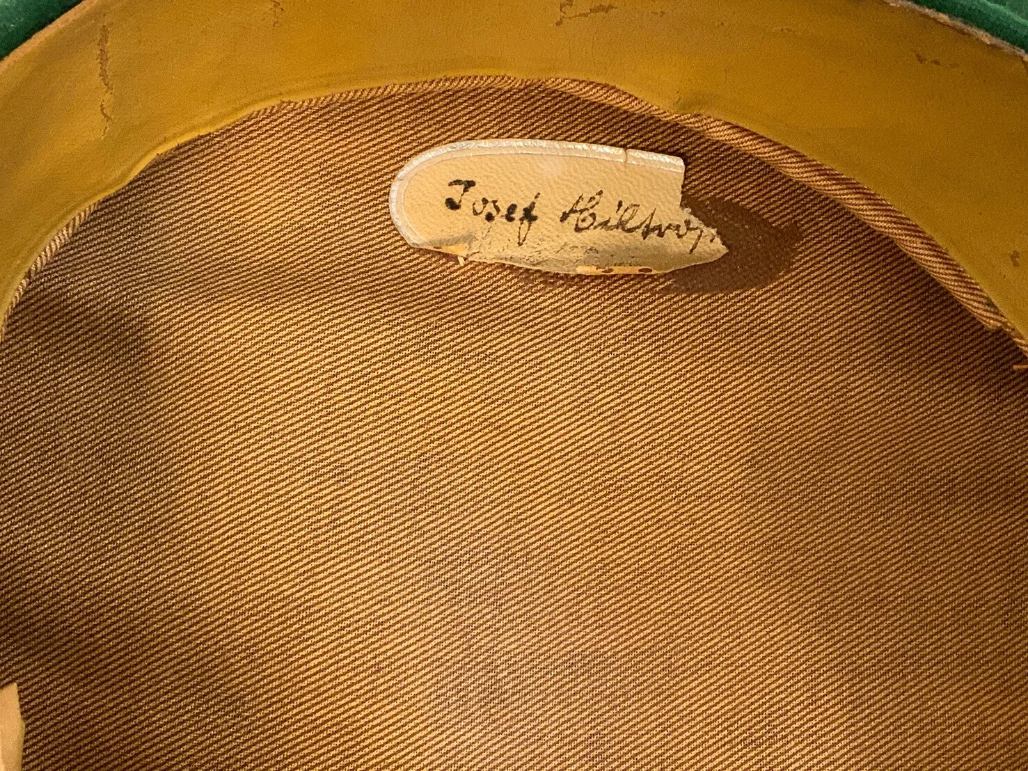 WW1 Imperial Prussian Saxony Jäger Schirmmütze - OFFICER VISOR CAP - NAMED!