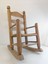 vintage childs rocking chair solid wood heavy duty woven seat