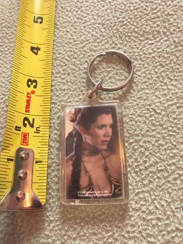 Princess Leia As JabbaThe Hutt's Pet, Double Sided 1983 Key Chain Ring 2"