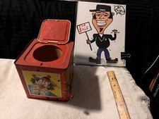 MATTY MATTEL Clown JACK IN THE BOX 1961 EMPTY Parts GREAT PLANT BOX OR PROJECT