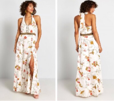 pink gingham halter dress Pink Gingham Halter Maxi Dress – Sea Apple main image 1