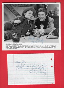 BILLY BARTY 8x10 Autographed Signed Press Photo Mike Douglas & Note FAIR-GOOD