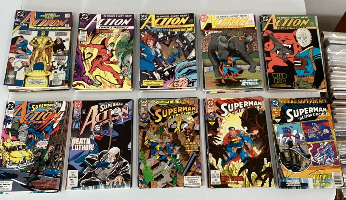 ACTION COMICS #600 -700 DC Comic Book LOT 100 CONSECUTIVE ISSUES
