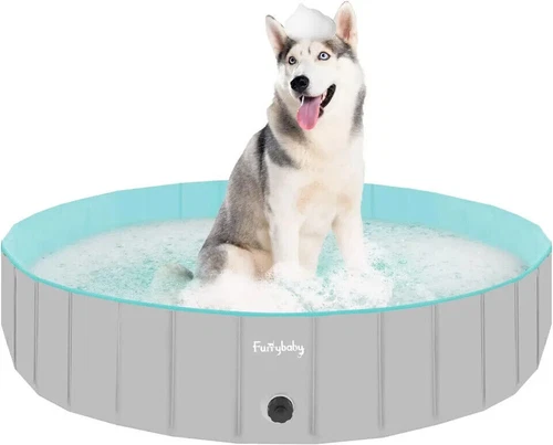 Dog Swimming Pool Portable Swimming Bathtub Puppy And Kitten Foldable  - Picture 1 of 6