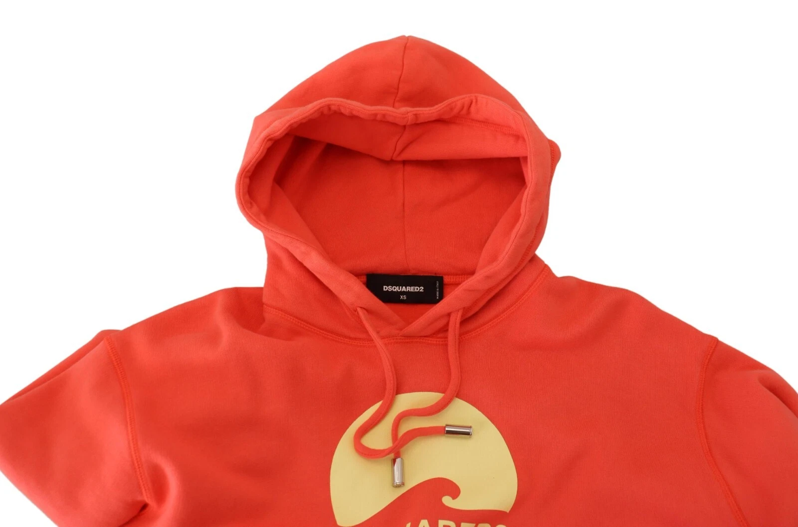 Felpa con cappuccio DSQUARED2 Maglione Rosa Stampa Logo Cotone IT38 US4 XS 610usd