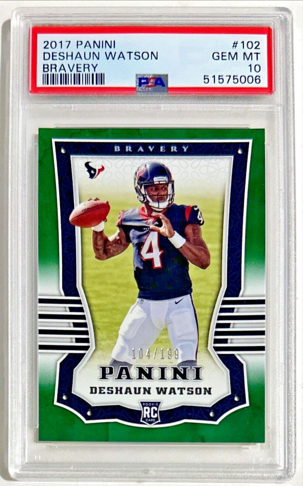 Deshaun Watson Panini #102 Bravery