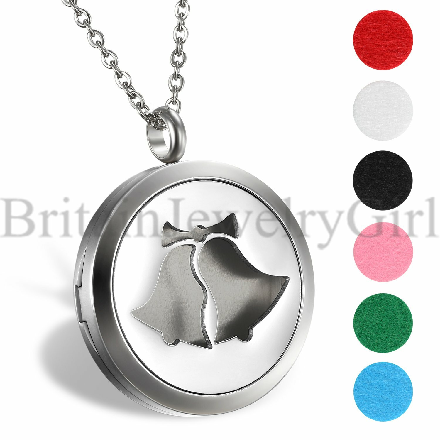 30mm Locket Pendant Aromatherapy Perfume Essential Oil Diffuser Chain ...