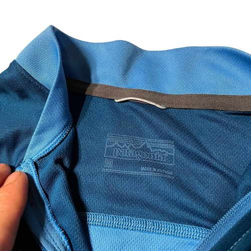 Patagonia Crank Craft Bike Jersey Women's Radar Blue Medium Bike Cycling - Picture 3 of 5