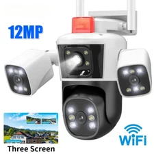 12MP HD Wifi Camera PTZ Outdoor Security Auto Tracking Video Surveillance CCTV