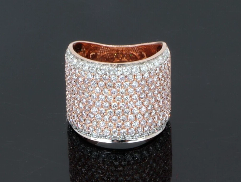 14K Rose Gold Pink Diamond Eternity Ring