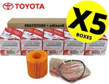 TOYOTA COROLLA PRIUS SCION IM XD OIL FILTER SET OF 5 GENUINE OEM 04152-YZZA6