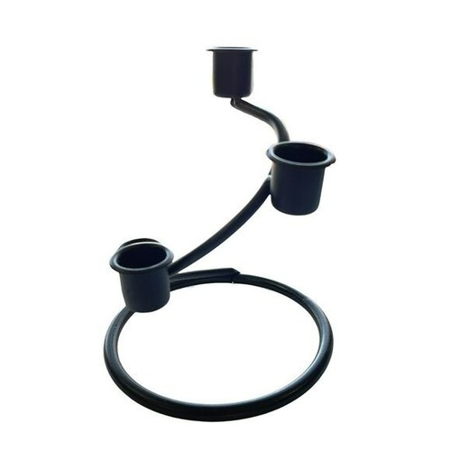 Rustic Style Black Metal Candle Holder - Picture 1 of 4