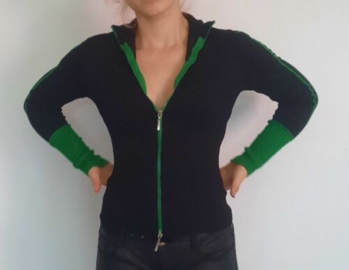 Women's Sweater Stand-Up Collar Zipper Cardigan Vest Black Green 34 36 38 40 - Picture 10 of 13