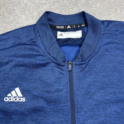 Adidas Climalite Track Jacket Mens Size 3XL XXL Navy Blue Full Zip