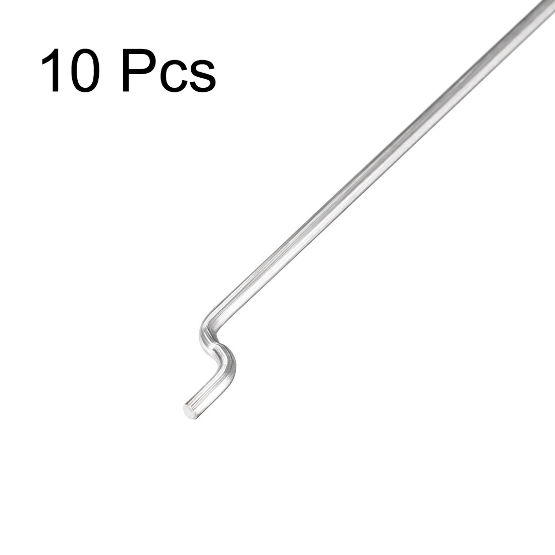 10 Pcs 1.2mm x 450mm (17.7 inch) Steel Z Pull/Push Rods Parts