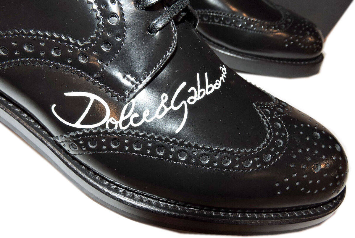 Dolce & Gabbana Oxford Shoes Signature Logo Wingtip Brogue Dolce & Gabbana Oxford Shoes Signature Logo Wingtip Brogue