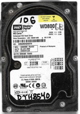 Western Digital ATA aus Thomson DTH 8540 Festplatte 80 GB passt auch in jeden AT