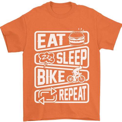 Cycling Eat Sleep Bike Repeat Funny Bicycle Mens T-Shirt 100% Cotton - Picture 84 of 101