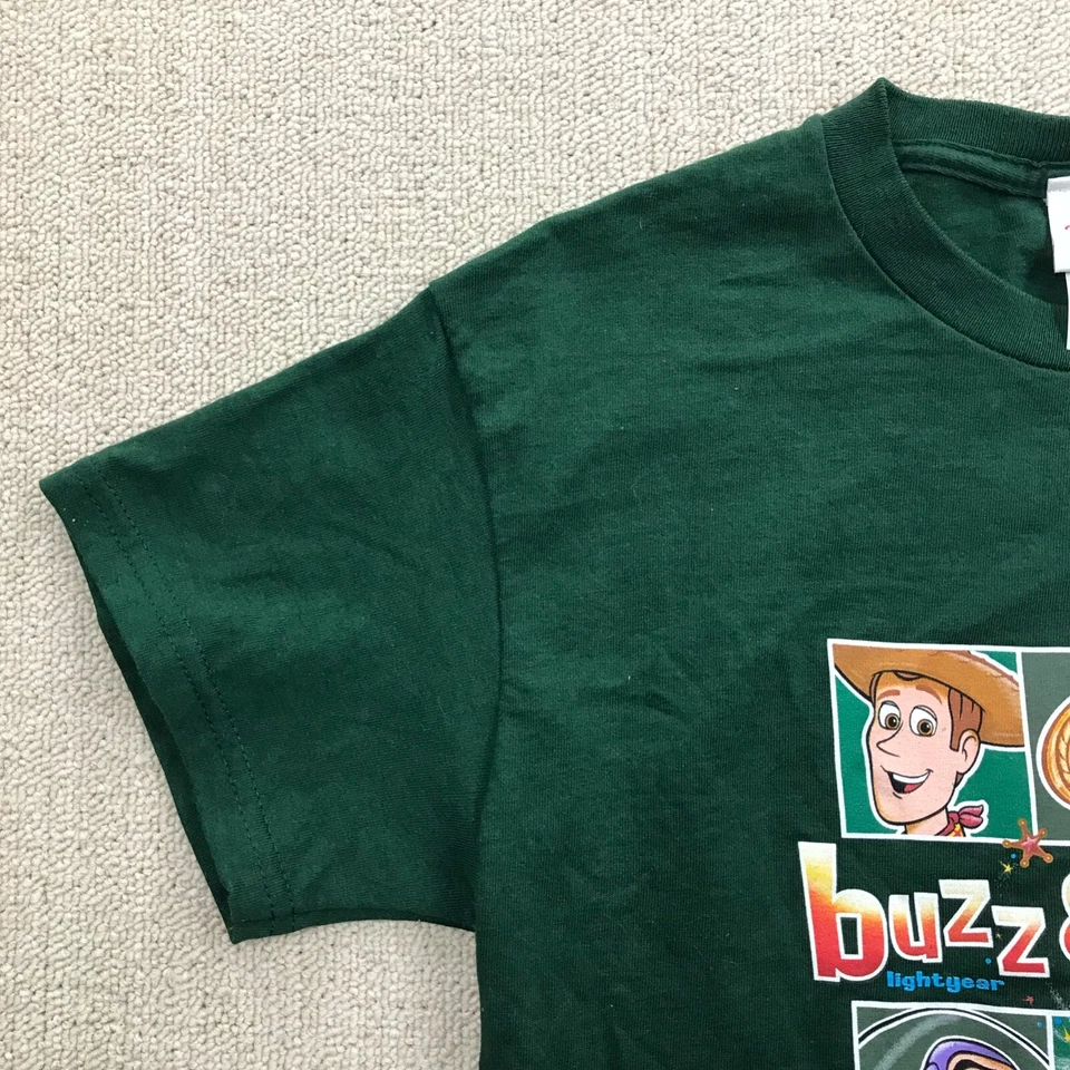 Camisa Leñosa DE COLECCIÓN Disney Buzz Lightyear Niños Verde Mediana Años 90 Toy Story EE. UU. Foto 3 de 4