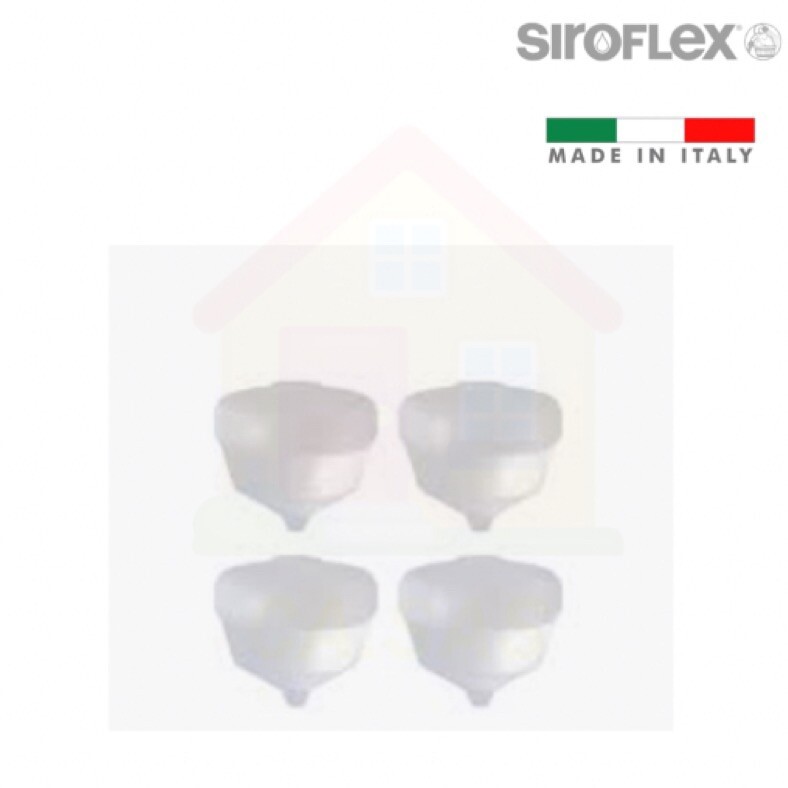 4 pz. Cartucce al carbone attivo di ricambio per filtro acqua Siroflex Uni3A.
