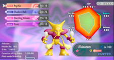 Pokemon Let's Go Pikachu/Eevee 6IV Max AV Shiny Alakazam
