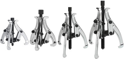 DURATECH 4-Piece 3-Jaw Gear Puller, 3'', 4'', 6'', 8'', Removal Tool for Gears, and