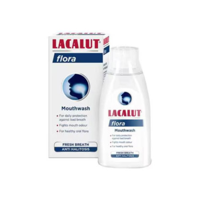 LACALUT Flora Mouthwash For Daily Protection Against Bad Breath & Anti Halitosis