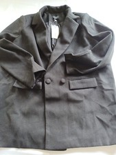 In The Style Ladies Coat. Black. Double Breast. Pockets. Size 18