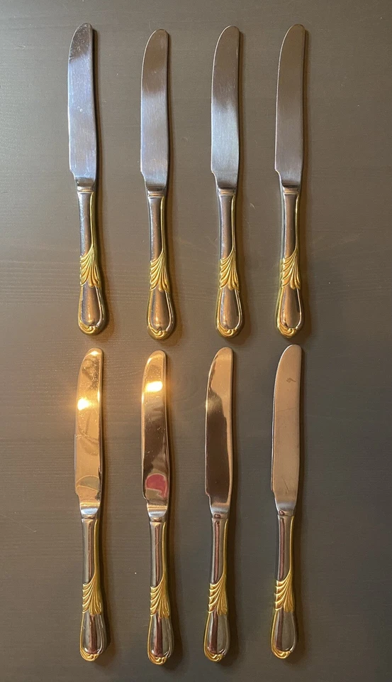 Juego de cubiertos de acero inoxidable 45 piezas Retroneu K-18 LINDA Accent para servir 8 leer Foto 4 de 4