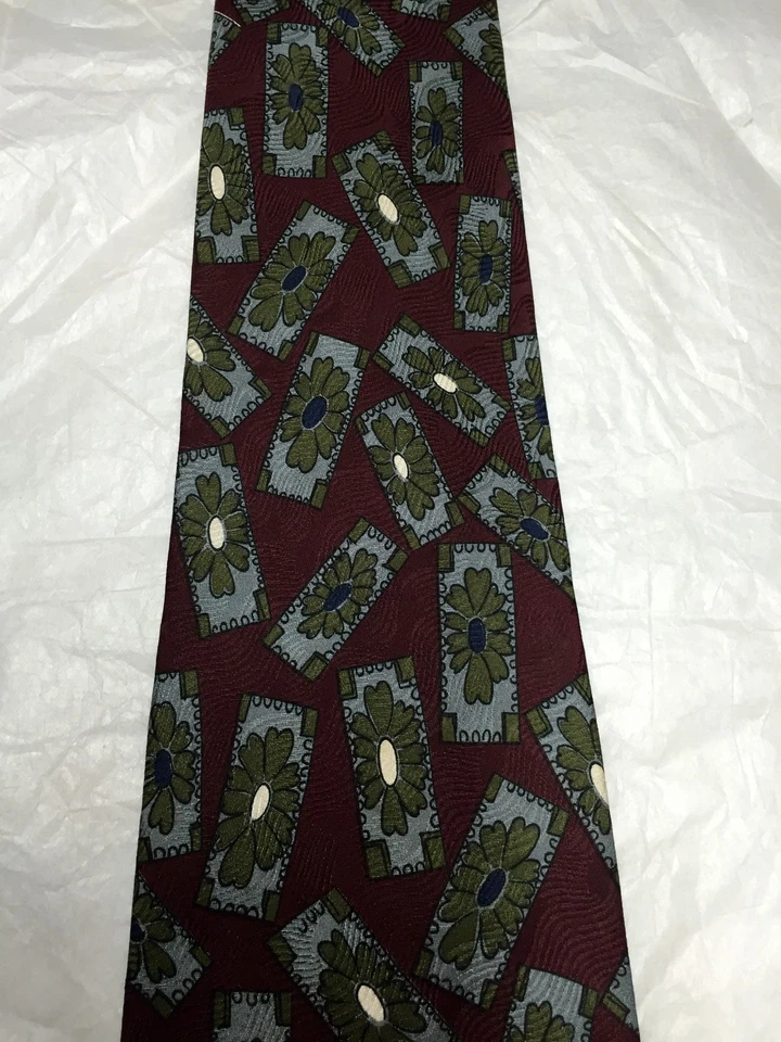 GIVENCHY CORBATA HOMBRE BORGOÑA CON FLORES 59 X 4 Foto 3 de 4