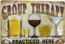 TIN SIGN new 8x12 Alcohol bar therapy funny cocktails beer man cave liquor QQ 