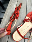 Kate spade red suede sandals sz 7.5 — photo 7