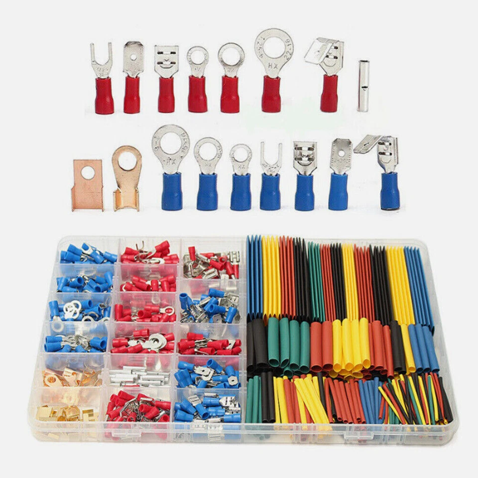 678PCS Terminals & Heat-shrink Tube Kit Car Cable Wire Electrical Set Connectors - Imagem 2 de 4