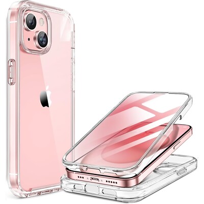 Clear 360 Full Body Case für iPhone 17e 15Pro Max iPhone 15 14 13 11 Pro Max 16e