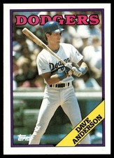1988 Topps Dave Anderson Los Angeles Dodgers 456 1988 Topps Dave Anderson Los Angeles Dodgers 456
