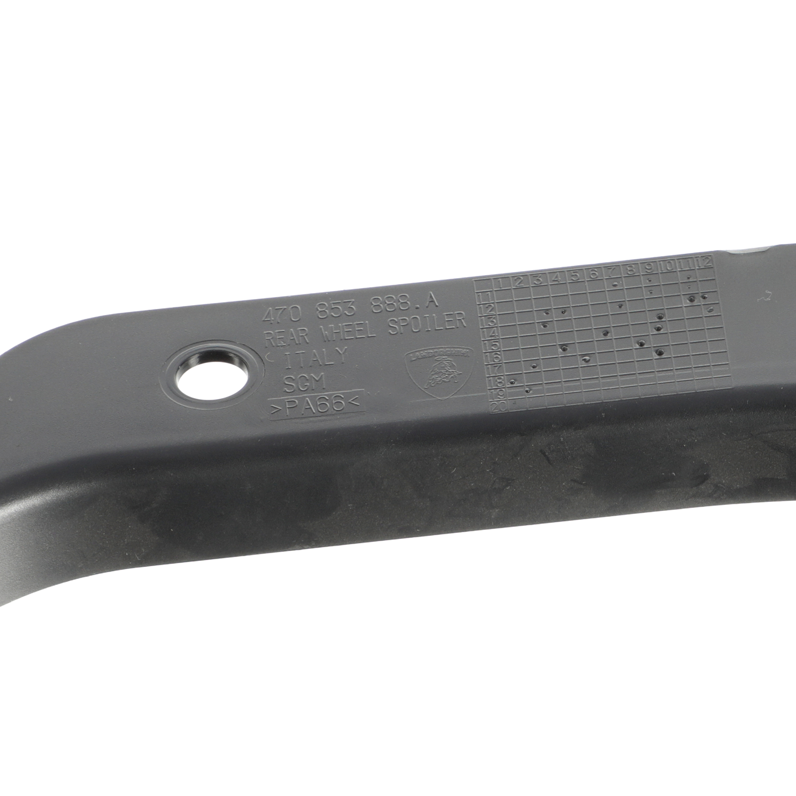 GENUINE LAMBORGHINI Aventador Roadster Right Rear Wheel Arch Spoiler 470853888A