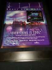 Styx Everything Is Cool Rare Original Radio Promo Poster Ad Framed!