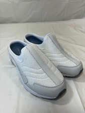 Easy Spirit Traveltime 6 White Leather Low Mules Casual Women's Shoes