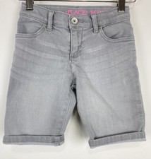 The Children's Place Shorts Girls Size 6X/7 Grey Skimmer Adjustable Waist
