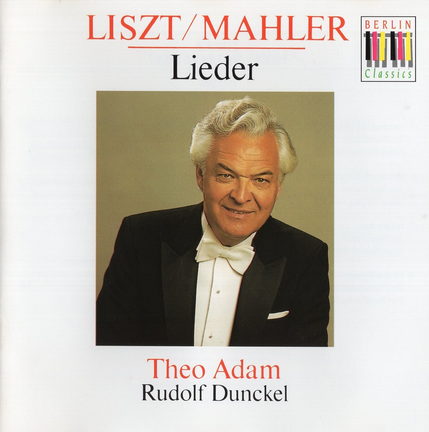 Liszt · Mahler - Lieder / Theo Adam · Rudolf Dunckel