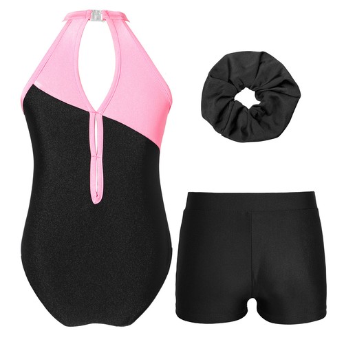 Kids Girls Leotard Yoga Rompers Sparkly Bodysuit Ballet Set Gym Outfit Latin - Picture 8 of 71