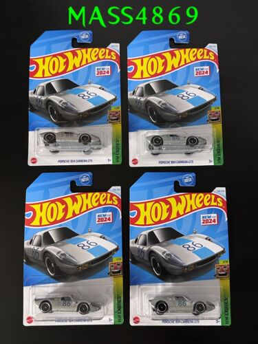 Hot Wheels 2024 NEW - Silver Porsche 904 Carrera GTS HW Exotics #158 - Lot of 4