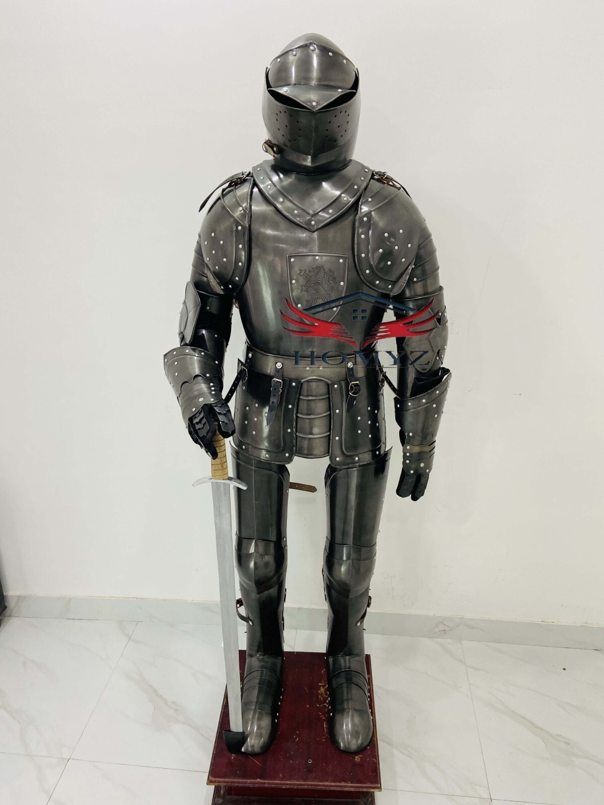 Medieval Knight Crusader Full Body Combat Armor Suit Wearable-image