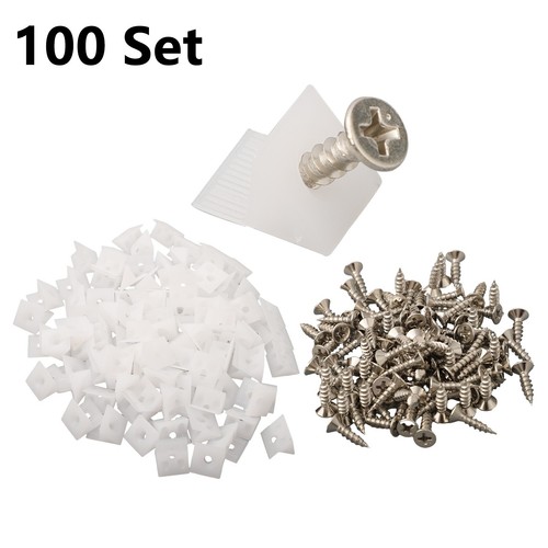 100 x Repair Fixing Drawer Chest Bottom Sagging Support Mending Mend Wedge Screw - Bild 2 von 24