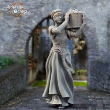 Female Commoner Human Villager Townsfolk NPC Miniature D D DnD