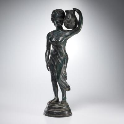 Venus Water Pot Bearer Goddess Verdigris Cast Metal Statue Garden Decor 21.5''h